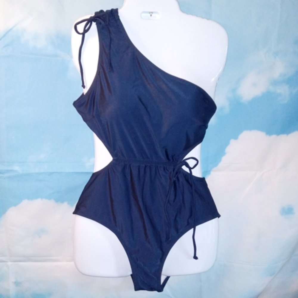 Women’s size M Grace Karin Navy Blue Monokini NWOT